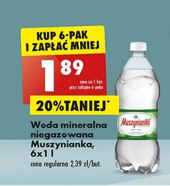 Biedronka Woda niegazowana muszynianka oferta