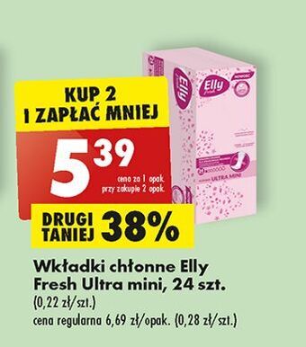 Biedronka Wkładki higieniczne ultra mini elly fresh oferta