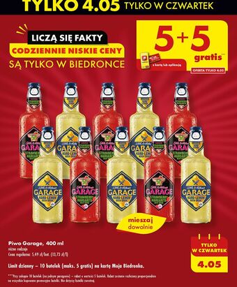 Biedronka Piwo garage strawberry margarita oferta