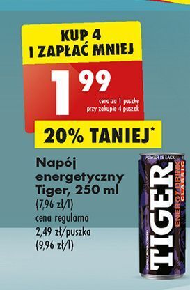 Biedronka Napój original tiger energy drink oferta
