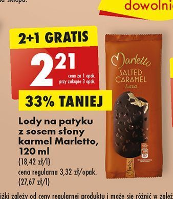 Biedronka Lód salted carmel lava marletto oferta