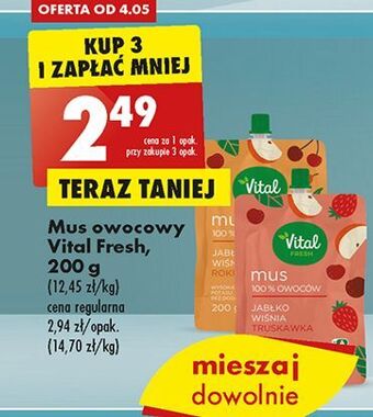 Biedronka Mus truskawka vital fresh oferta