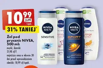 Biedronka Żel pod prysznic diamond & argan oil nivea oferta