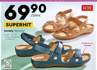 Biedronka Sandały damskie 37-40 cleve oferta