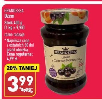 ALDI Dżem z czarnej porzeczki grandessa oferta