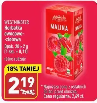 ALDI Herbata malinowa westminster oferta