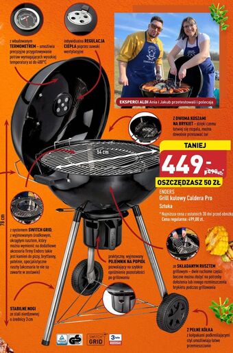 ALDI Grill kulowy caldera pro enders oferta