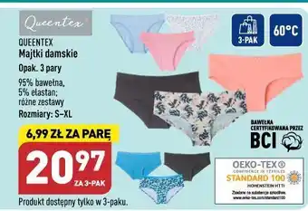 ALDI Majtki damskie z bawełną bio s-xl queentex oferta