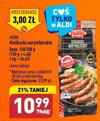 ALDI Kiełbaski norymberskie klasyczne howe oferta
