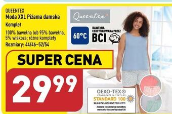 ALDI Piżama damska bawełna bio 44/46-52/54 queentex oferta
