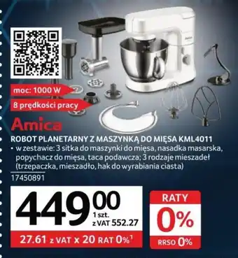 Selgros ROBOT PLANETARNY Z MASZYNKĄ DO MIĘSA KML4011 oferta