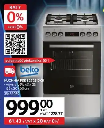 Selgros KUCHNIA FSE 52326 DXD wymiary (WxSxG): 85x50x60 cm 35453059 oferta