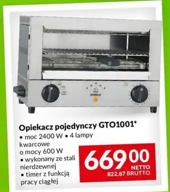 Makro Opiekacz pojedynczy GTO1001 oferta