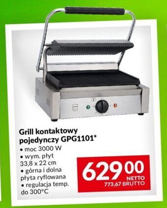 Makro Grill kontaktowy pojedynczy GPG1101 oferta