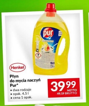 Makro Płyn do mycia naczyń Pur 4,5l oferta