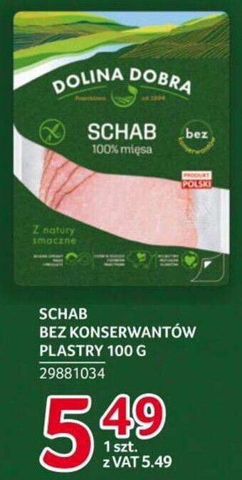 Selgros SCHAB BEZ KONSERWANTÓW PLASTRY 100 G oferta