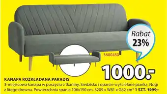 JYSK KANAPA ROZKŁADANA PARADIS 1szt. oferta