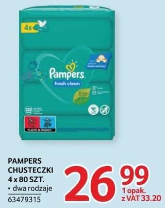Selgros PAMPERS CHUSTECZKI 4 x 80 SZT. oferta