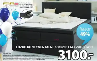 JYSK ŁÓŻKO KONTYNENTALNE GOLD C50 + ZAGŁÓWEK GOLD H10 zestaw oferta