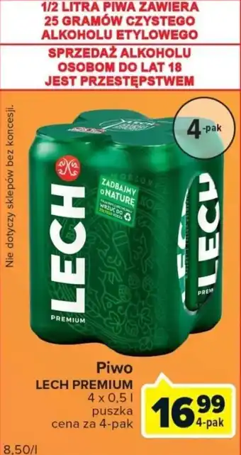 Carrefour Express Piwo LECH PREMIUM 4 x 0,5l puszka oferta