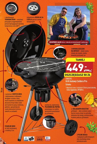 ALDI Enders Grill kulowy Caldera Pro oferta