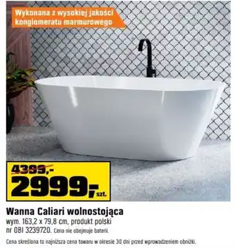 Wanna Caliari wolnostojąca wym. 163,2 x 79,8 cm
