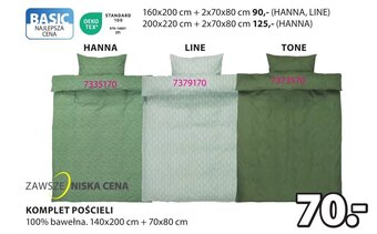 JYSK KOMPLET POŚCIELI 100% bawełna. 140x200 cm + 70x80 cm oferta