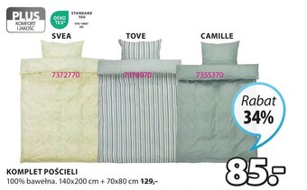 JYSK KOMPLET POŚCIELI 140x200 + 70x80cm oferta