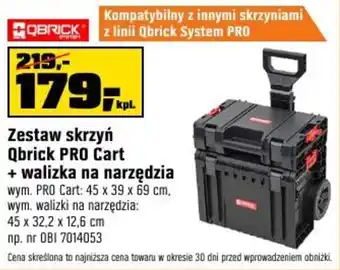 OBI Zestaw skrzyń Qbrick PRO Cart + walizka na narzędzia oferta