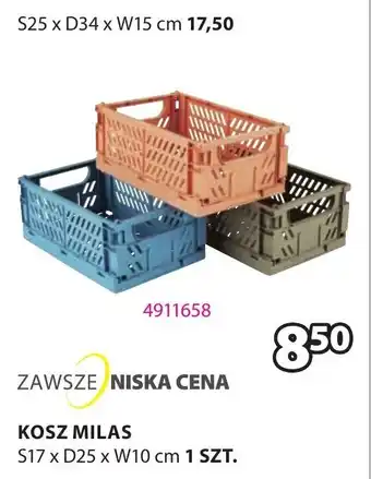 JYSK KOSZ MILAS S17 x D25 x W10 cm 1 SZT. oferta