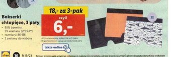 Lidl Bokserki chłopięce, 3 pary oferta