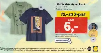 Lidl T-shirty dziecięce, 2 szt. rozmiary: 86-116 oferta
