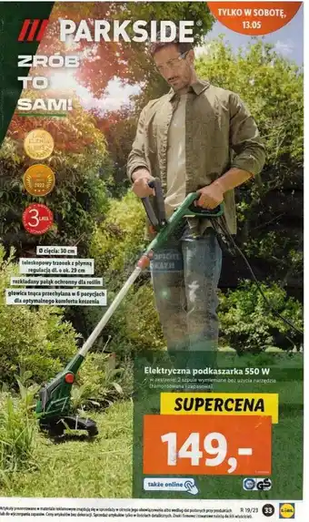 Parkside Elektryczna podkaszarka 550 W
