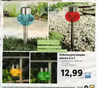Lidl Dekoracyjna lampka solarna 2 w 1 oferta
