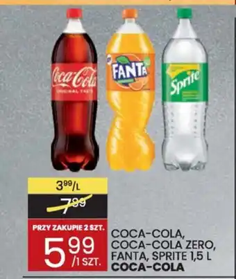 Wafelek Coca-Cola, Coca-Cola Zero, Fanta, Sprite 1,5l oferta