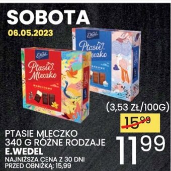 Wafelek E.WEDEL PTASIE MLECZKO 340 G oferta