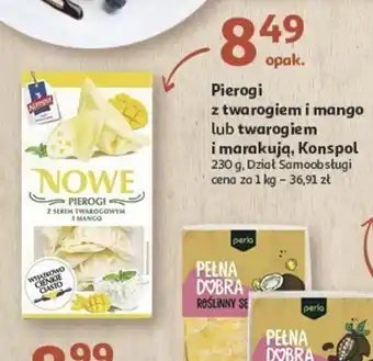 Auchan Konspol Pierogi z twarogiem i mango lub twarogiem i marakują 230g oferta