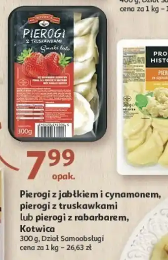 Auchan Kotwica Pierogi z jabłkiem i cynamonem, pierogi z truskawkami lub pierogi z rabarbarem 300g oferta