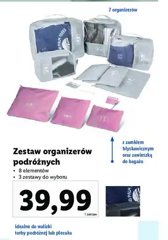 Lidl Zestaw organizerów podróżnych oferta