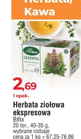 E.Leclerc Herbatka ziołowa szałwia bifix oferta