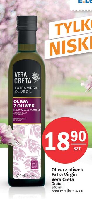 E.Leclerc Oliwa z oliwek extra virgin vera creta oferta