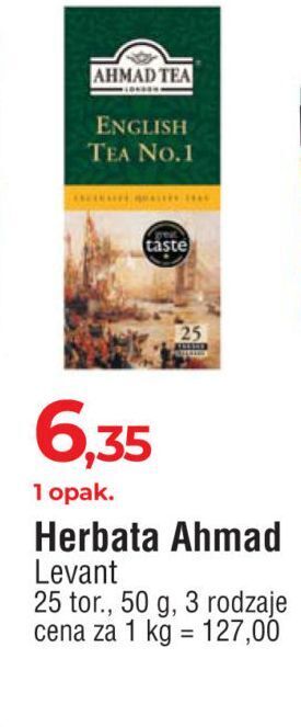 E.Leclerc Herbata ekspresowa z zawieszką ahmad tea london english no. 1 oferta