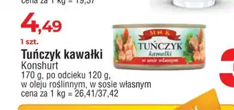 E.Leclerc Tuńczyk kawałki w sosie własnym m&k oferta
