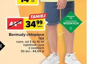 Carrefour Bermudy chłopięce jeans 98-164 cm tex oferta