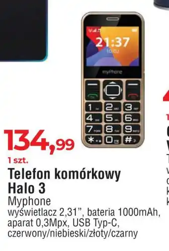 E.Leclerc Telefon halo 3 czarny myphone oferta