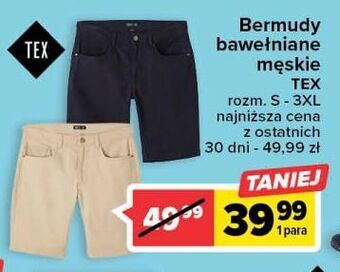 Carrefour Bermudy męskie s-3xl tex oferta