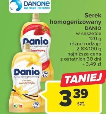 Carrefour Serek truskawka saszetka danone danio oferta