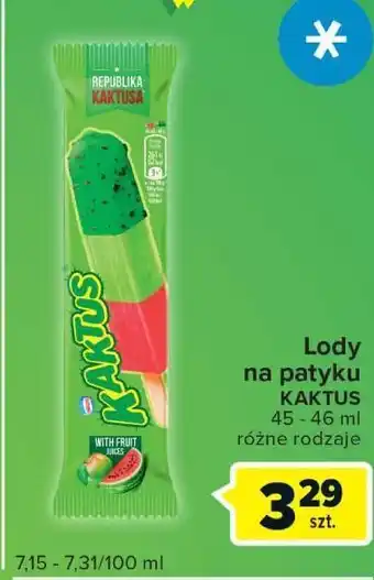 Carrefour Express Lody arbuzowo-jabłkowe nestle kaktus oferta