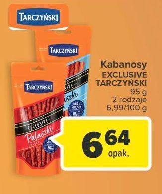 Carrefour Kabanosy z indyka tarczyński exclusive oferta