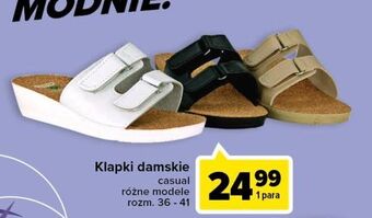 Carrefour Klapki damskie 36-41 oferta